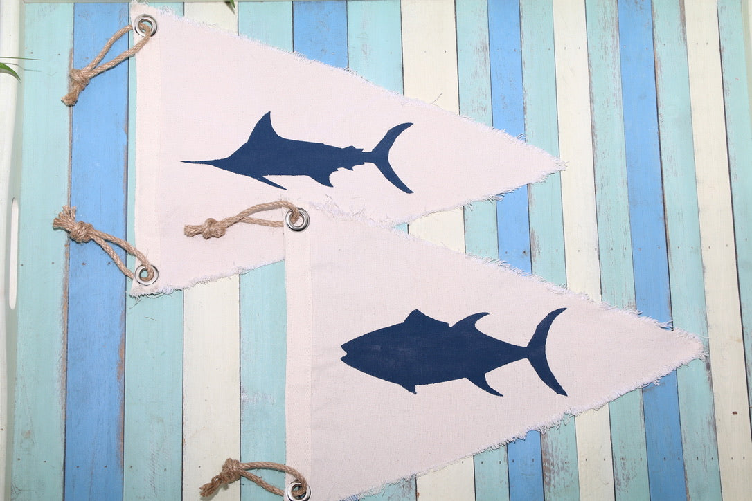 GAMEFISH Vintage Inspired Canvas Flag ~ Marlin, Mahi or Tuna
