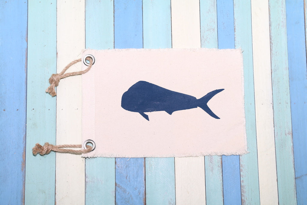 GAMEFISH Vintage Inspired Canvas Flag ~ Marlin, Mahi or Tuna