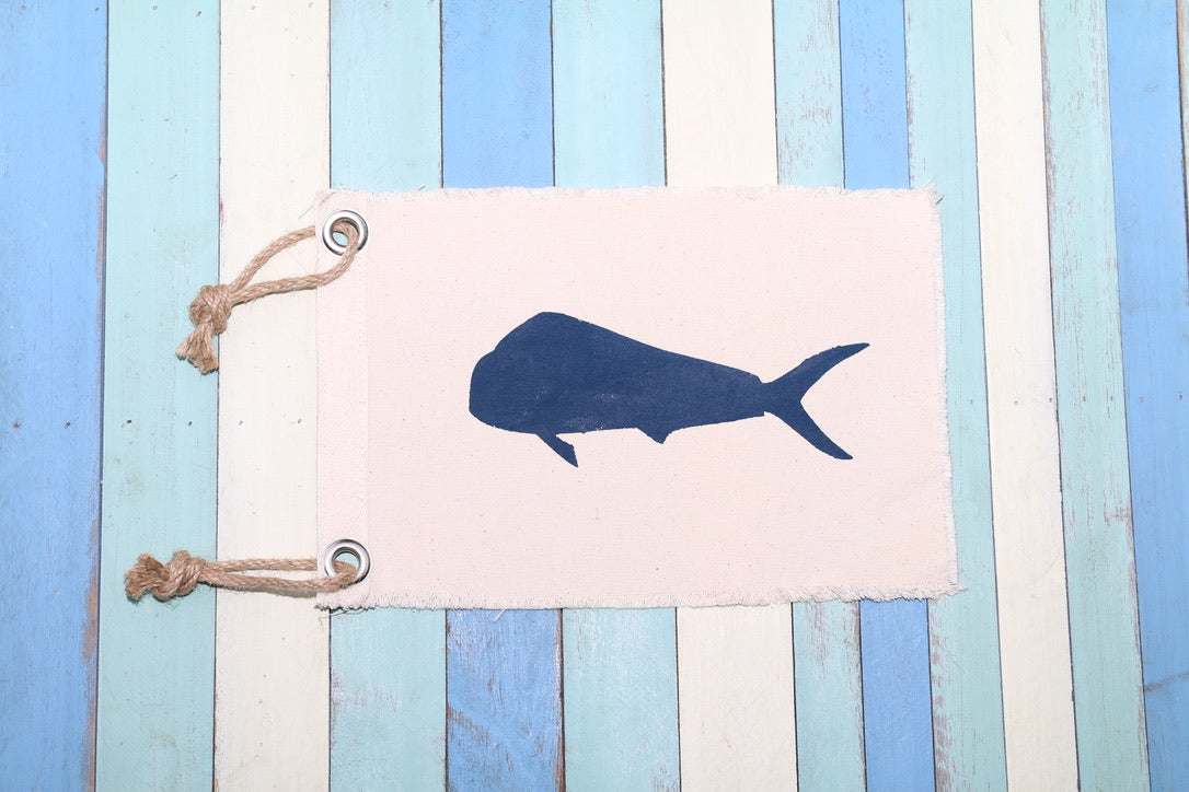 GAMEFISH Vintage Inspired Canvas Flag ~ Marlin, Mahi or Tuna