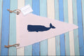 NANTUCKET WHALE FLAG Vintage Inspired Canvas Flag
