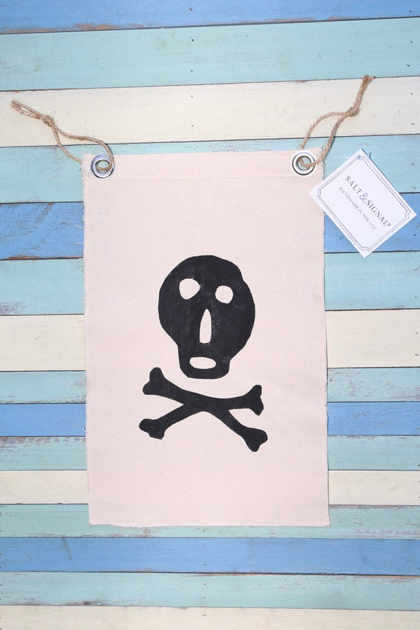 JOLLY ROGER Vintage Inspired Canvas Flag