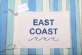 EAST COAST Vintage Inspired Canvas Flag
