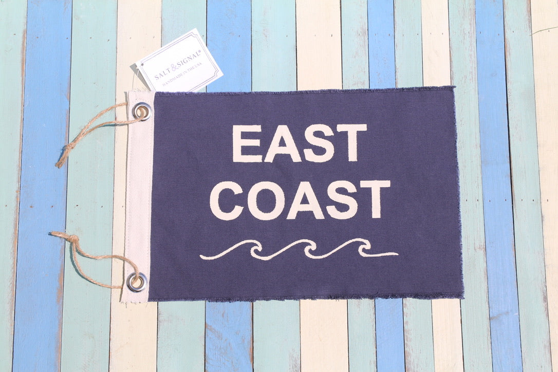 EAST COAST Vintage Inspired Canvas Flag