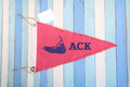 NANTUCKET RED 'ACK' FLAG Vintage Inspired Canvas Flag