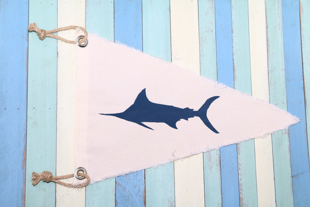 GAMEFISH Vintage Inspired Canvas Flag ~ Marlin, Mahi or Tuna